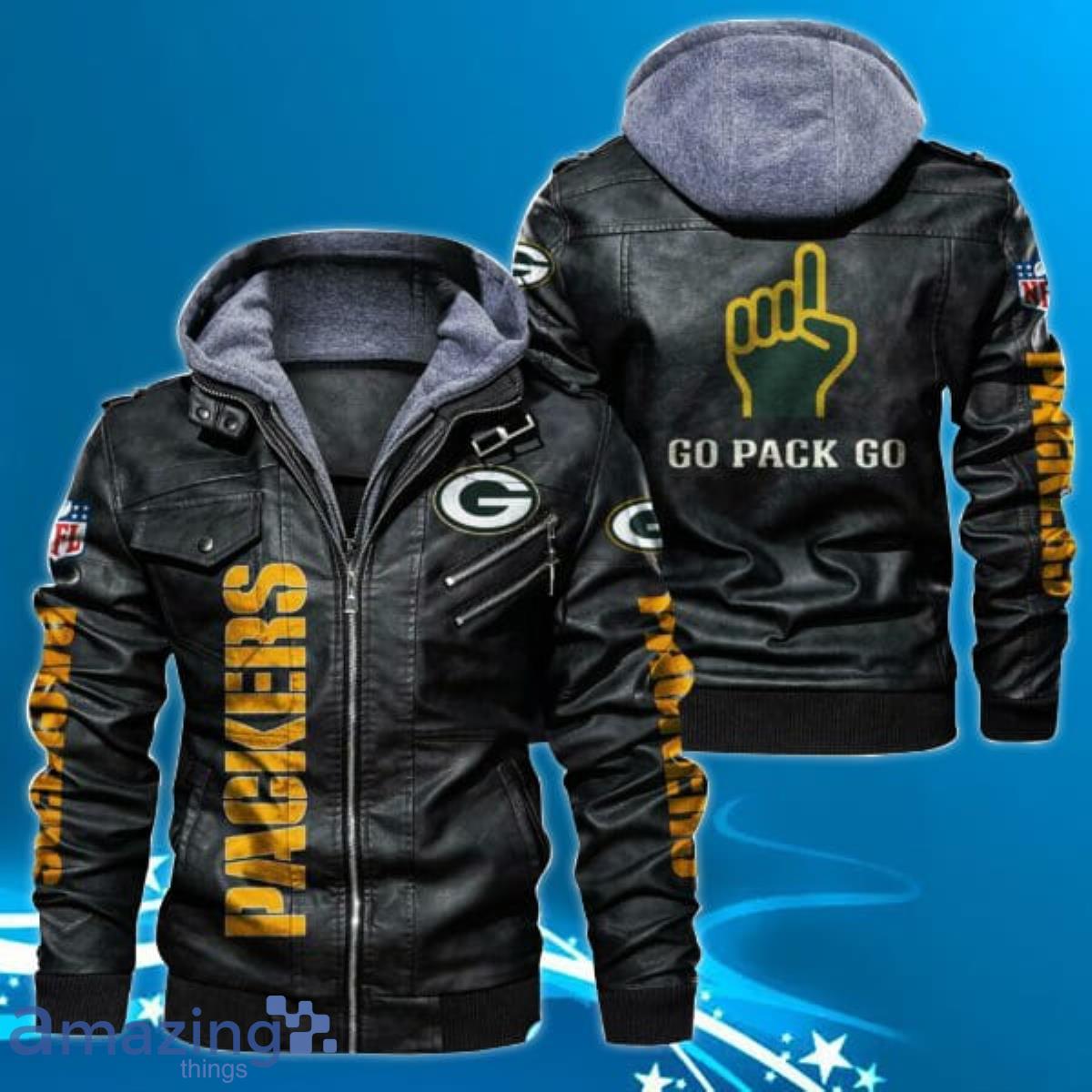 NFL Green Bay Packers 2D Leather Jacket Hat Gift For Men And Women