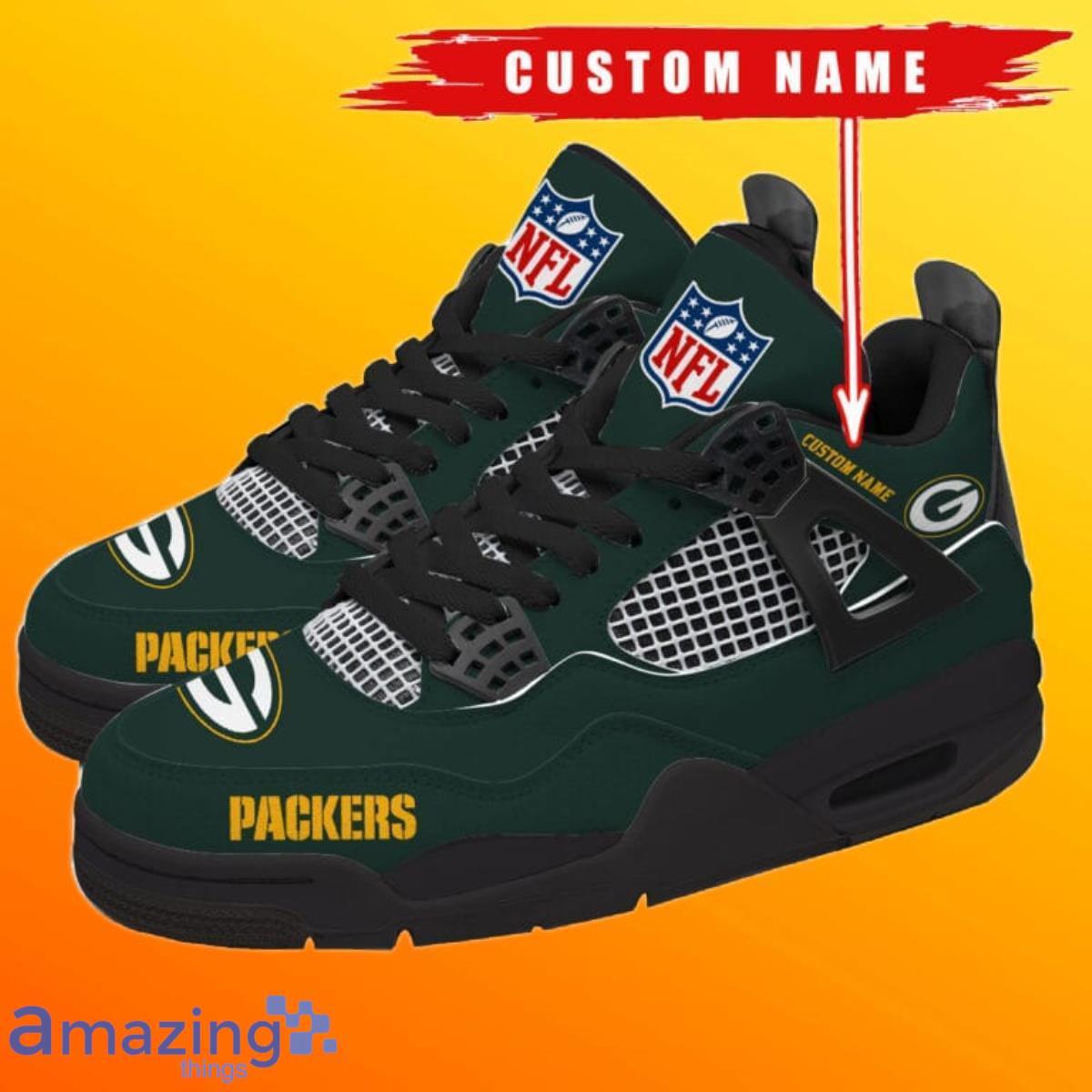 Green Bay Packers Personalized Name NFL Air Jordan 4 Trending Sneaker  Impressive Men Women For Fans