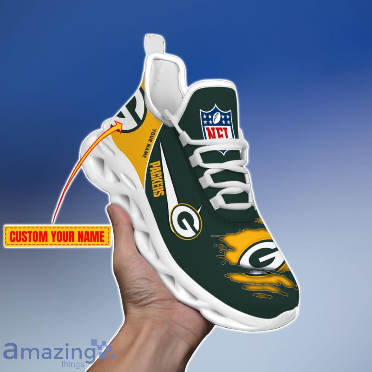 Green Bay Packers Personalized New Premium Luxury NFL Max Soul Shoes Unique  Gift For Fans