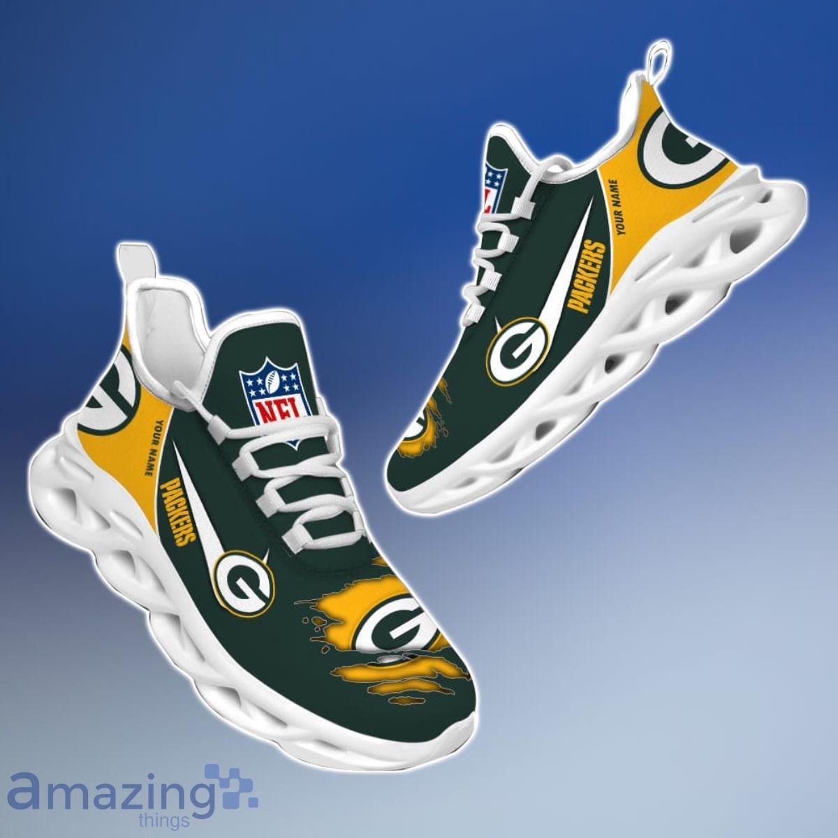 Green Bay Packers NFL Collection Max Soul Shoes Personalized Name