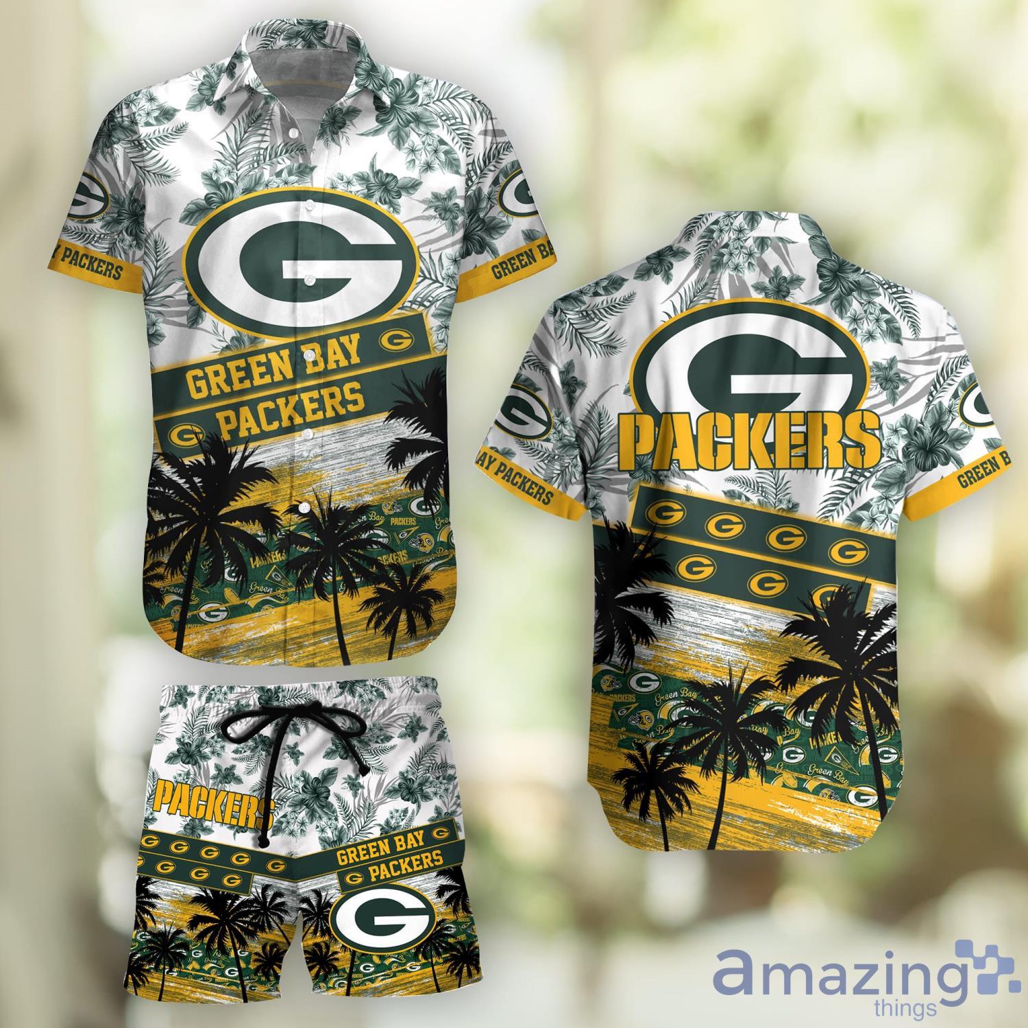 Green Bay Packers Summer Beach Shirt and Shorts Full Over Print