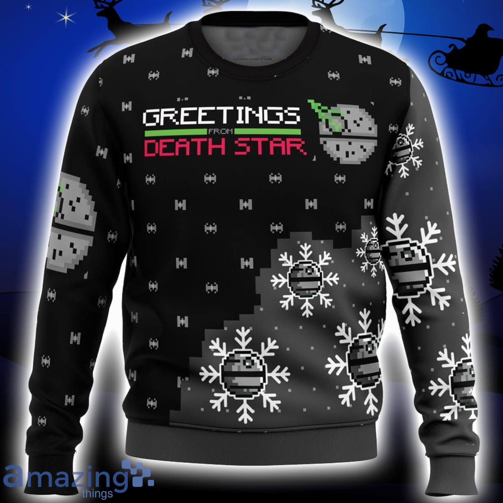 Greetings from Death Star Star Wars Xmas Ugly Christmas Sweater Christmas Gift For Men And Women Product Photo 1 Greetings from Death Star Star Wars Xmas Ugly Christmas Sweater Christmas Gift For Men And Women Product Photo 1
