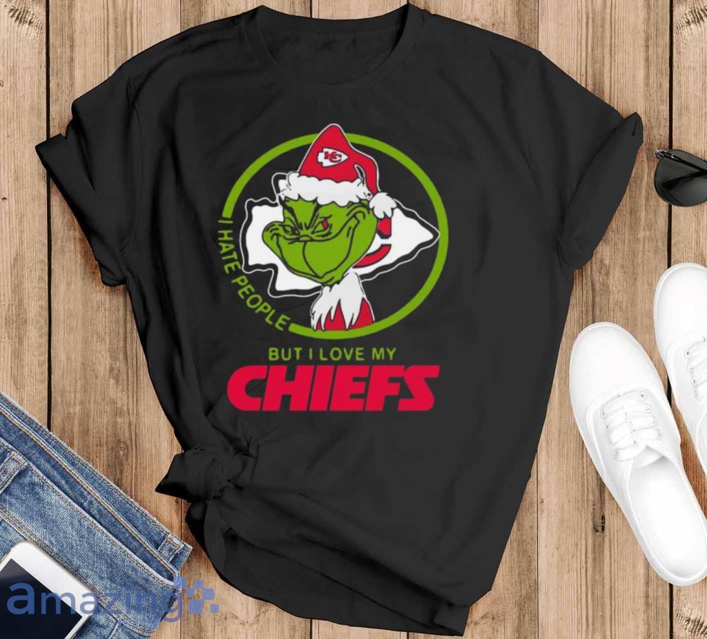 Grinch Santa I Hate People But I Love My Kansas City Chiefs