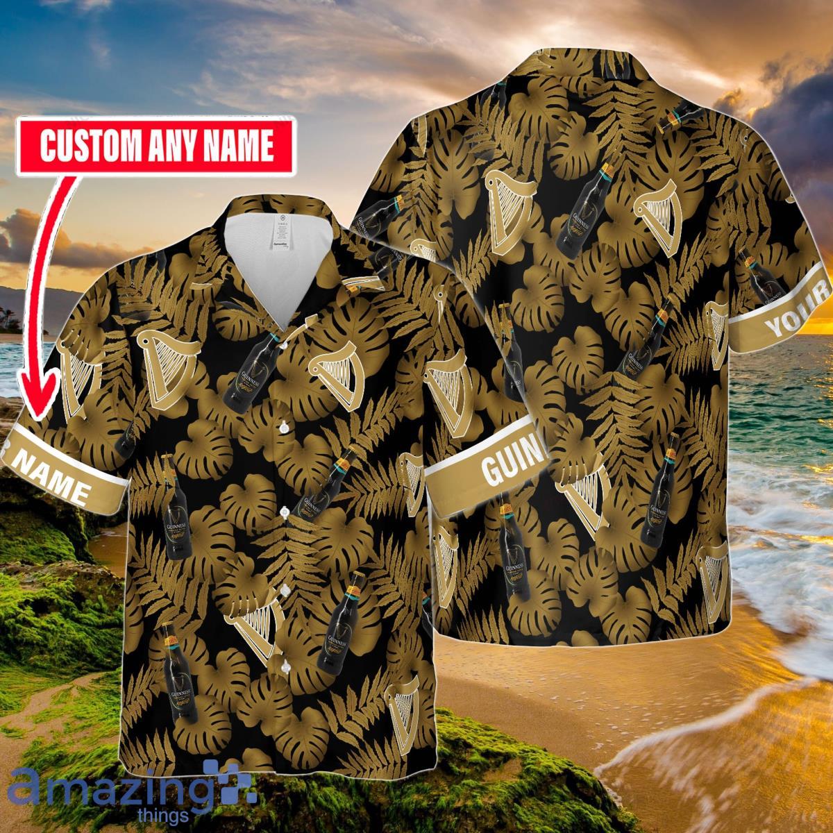 Guinness Custom Name Hawaiian Shirt Best Gift Product Photo 1