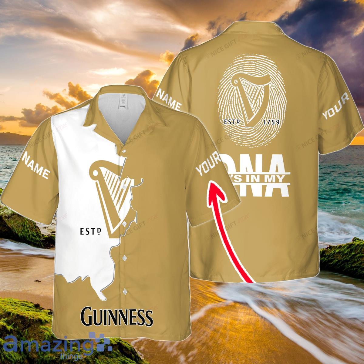 Guinness Custom Name It’s In My DNA Hawaiian Shirt Summer Gift Beach Shirt Product Photo 1