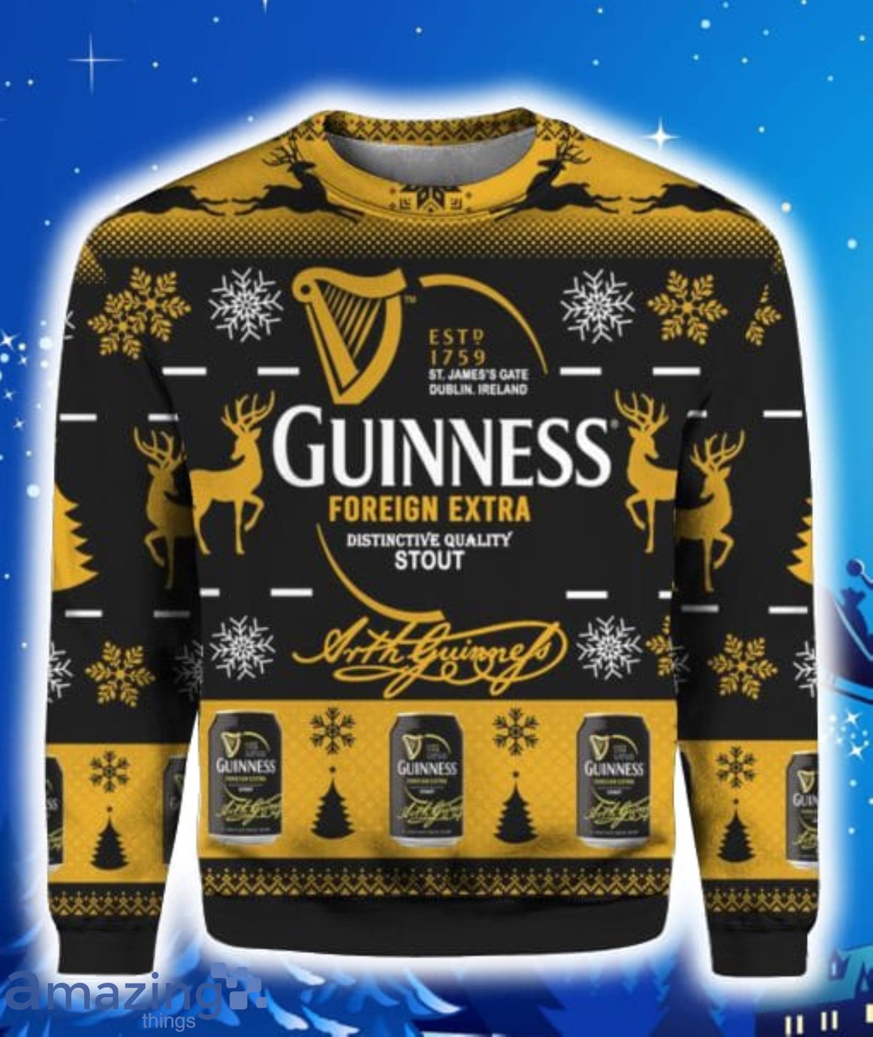 Guinness Foreign Extra Stout All Over Print 3D Hoodie, T-Shirt, Christmas Sweater Product Photo 1