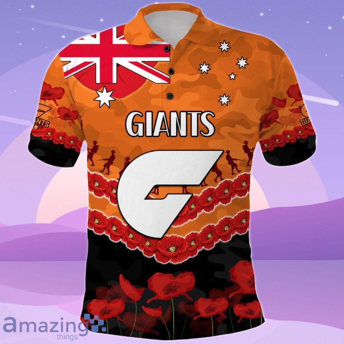 GWS Giants Football ANZAC Polo Shirt Lest We Forget Product Photo 1