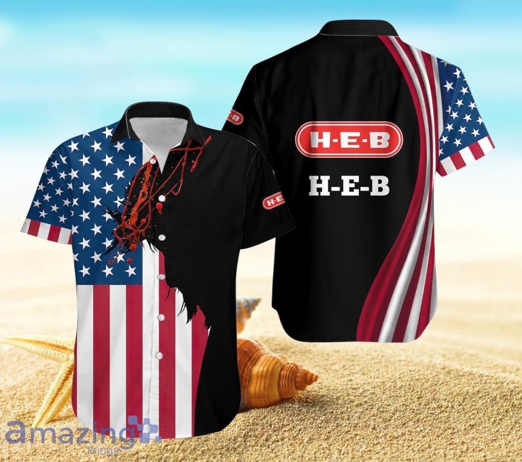 3D All Over Printed H-E-B Short Sleeve Summer Gift Hawaiian Shirt