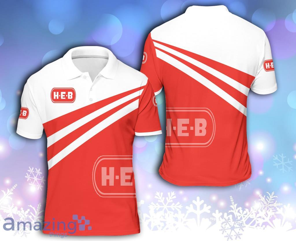 H-E-B Red And White Polo Shirt Gift For Men And Women Product Photo 1