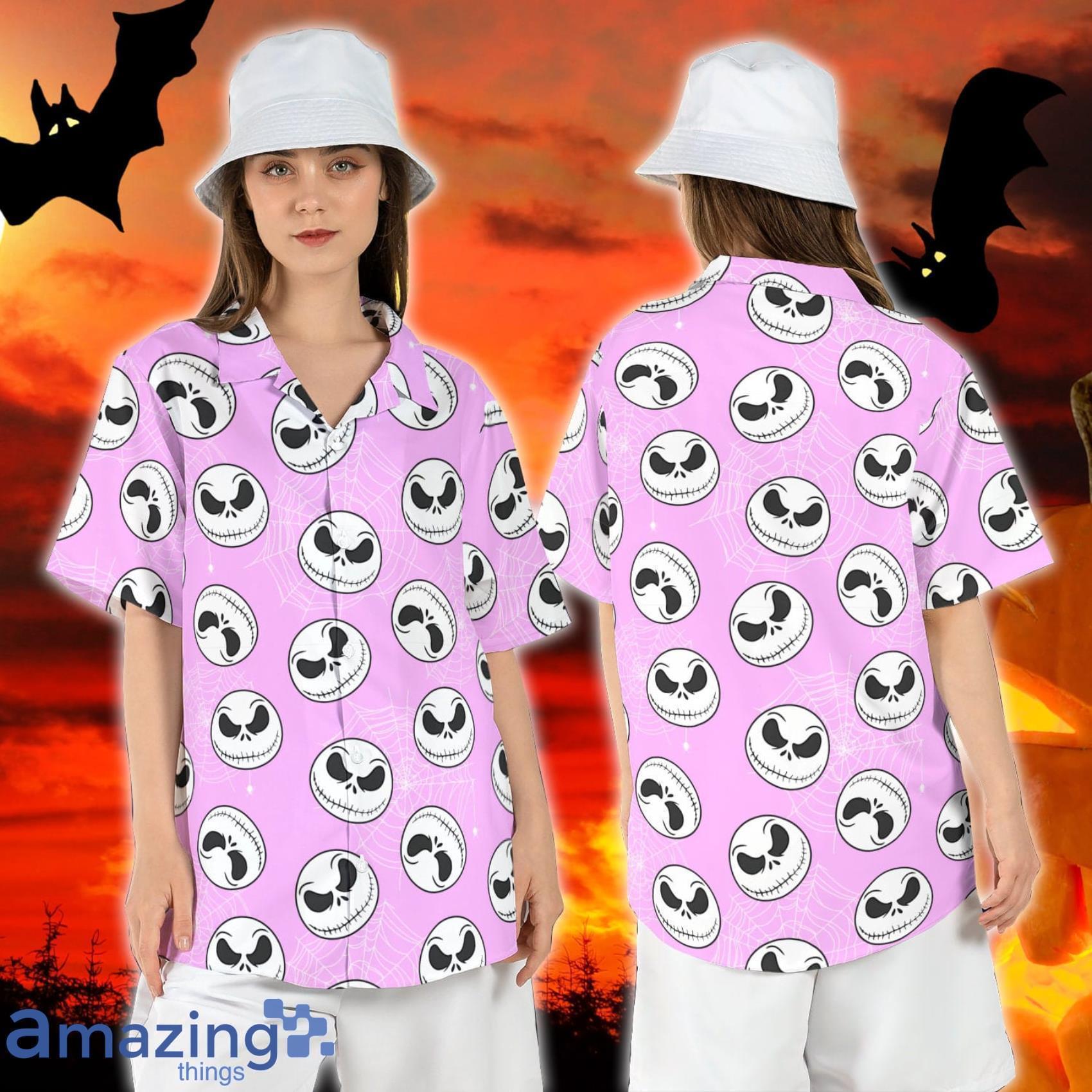 Halloween Jack Skellington Face Nightmare Before Christmas Pumpkin King Hawaiian Shirt For Men And Women Product Photo 1