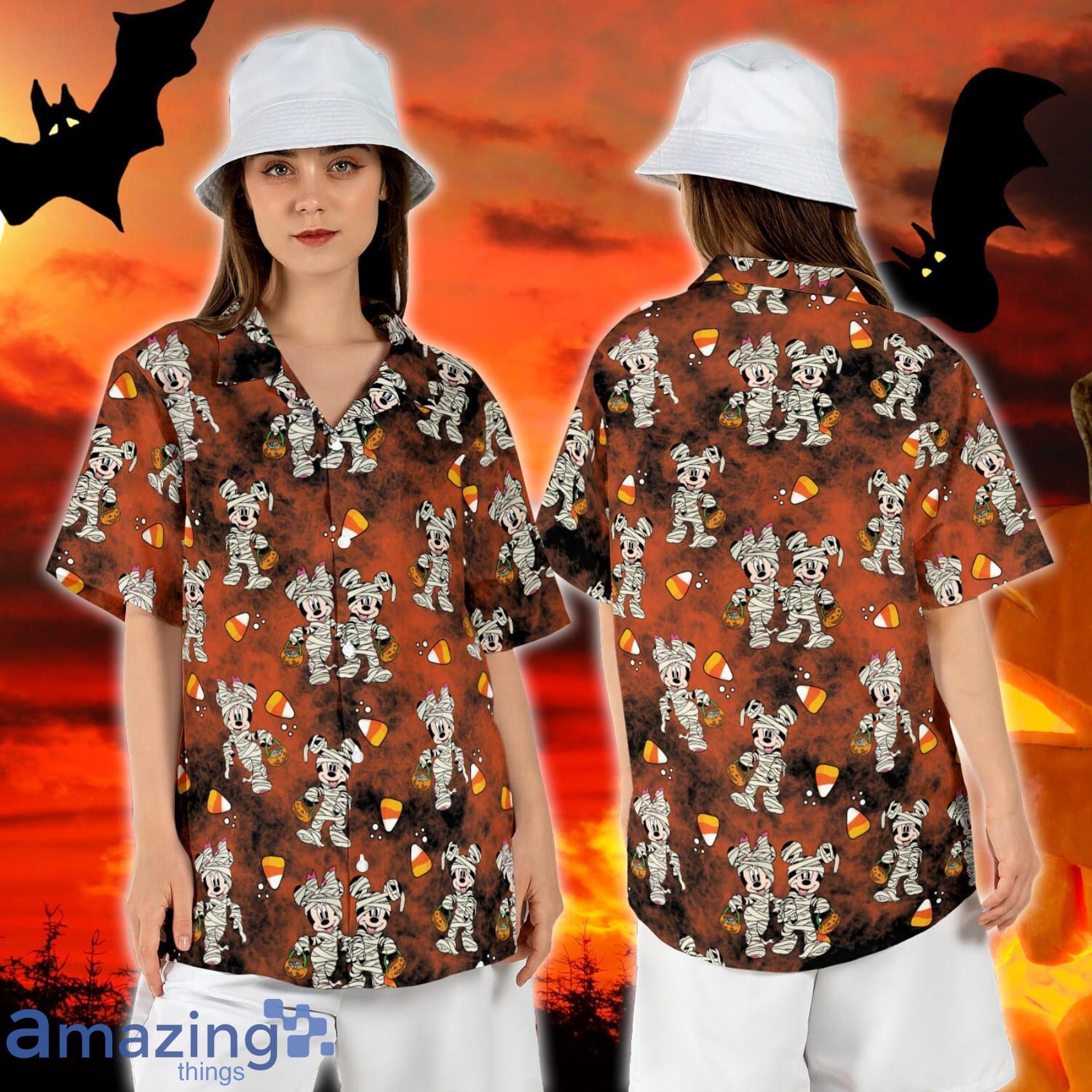 Halloween Short Sleeve Button-Up Shirt Version 1