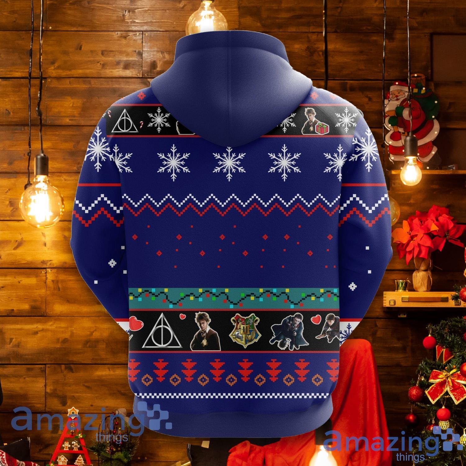 Harry Potter Christmas Cute Noel Mc Christmas Pattern All Print 3D Hoodie image Harry Potter Christmas Cute Noel Mc Christmas Pattern All Print 3D Hoodie Product Photo 2