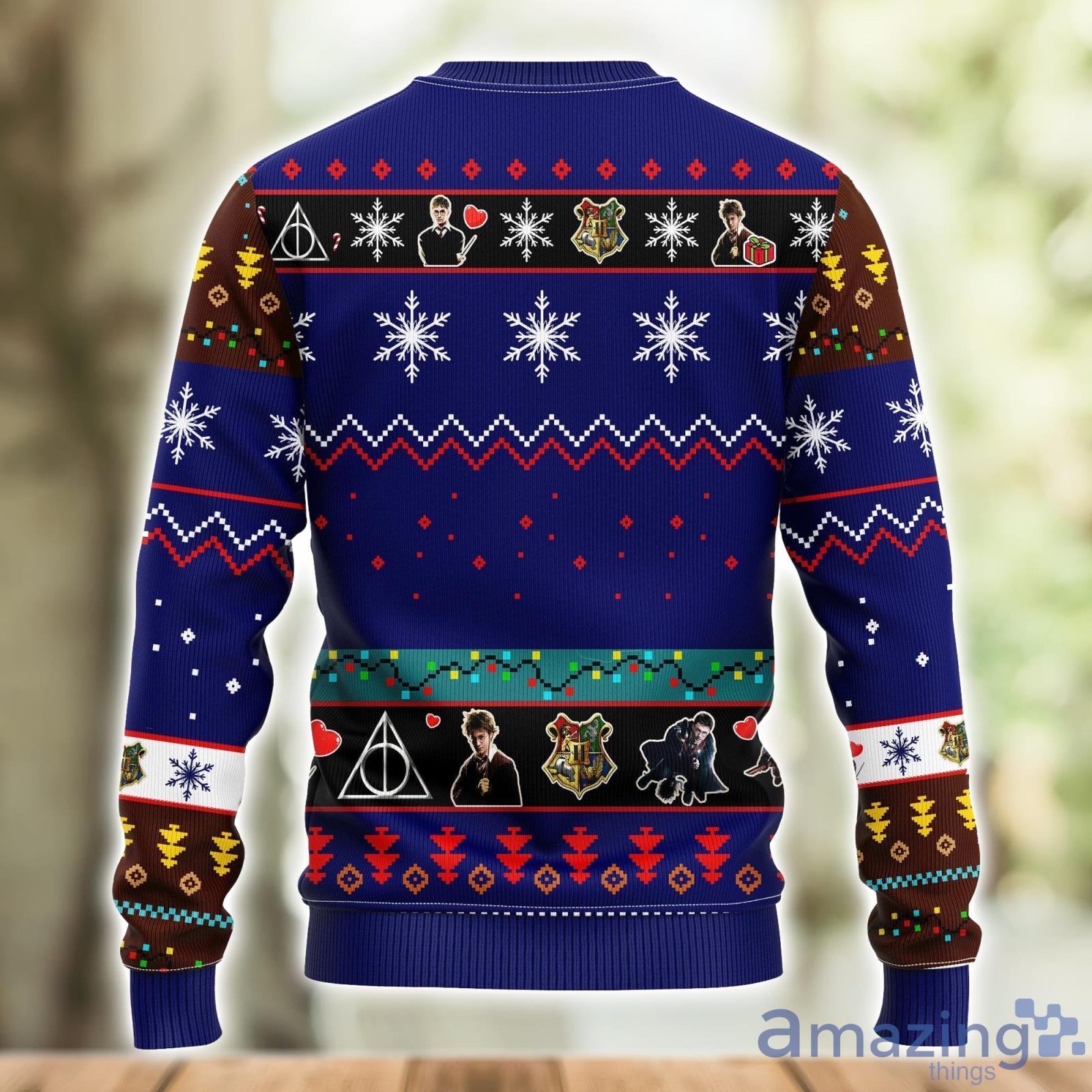 Harry Potter Ugly Christmas Sweater Blue 1 Amazing Gift Men And Women Christmas Gift image Harry Potter Ugly Christmas Sweater Blue 1- Amazing Gift Men And Women Christmas Gift Product Photo 2
