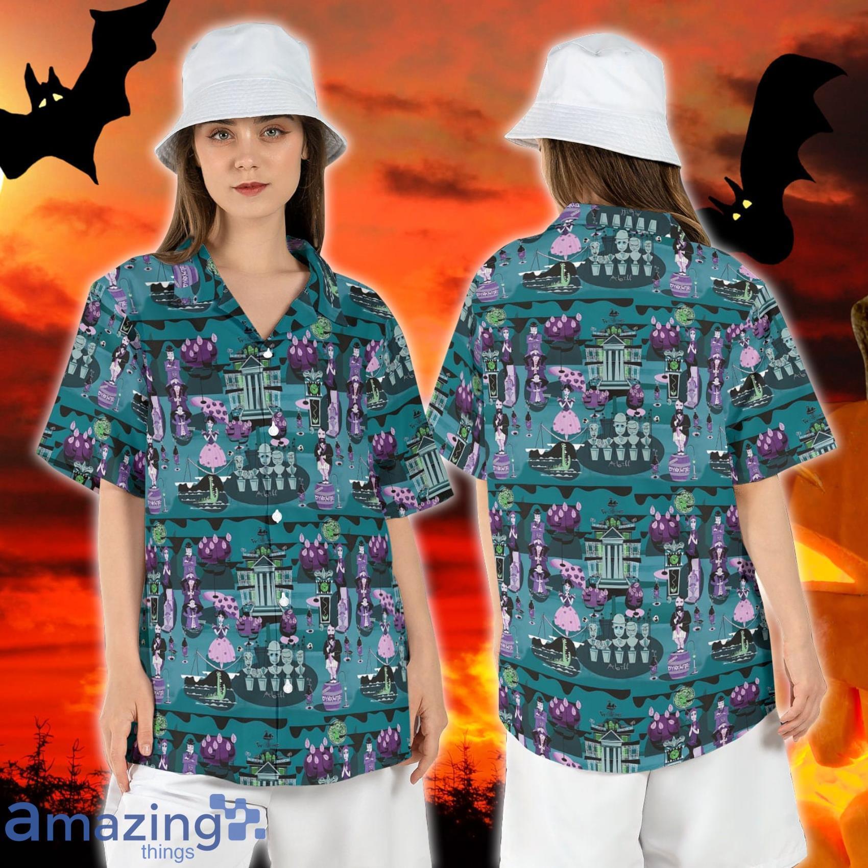 Haunted Mansion Map Halloween Horror Hitchhiking Ghosts Hawaiian Shirt For Men And Women Foolish Mortals Beach Hawaii Shirt Product Photo 1