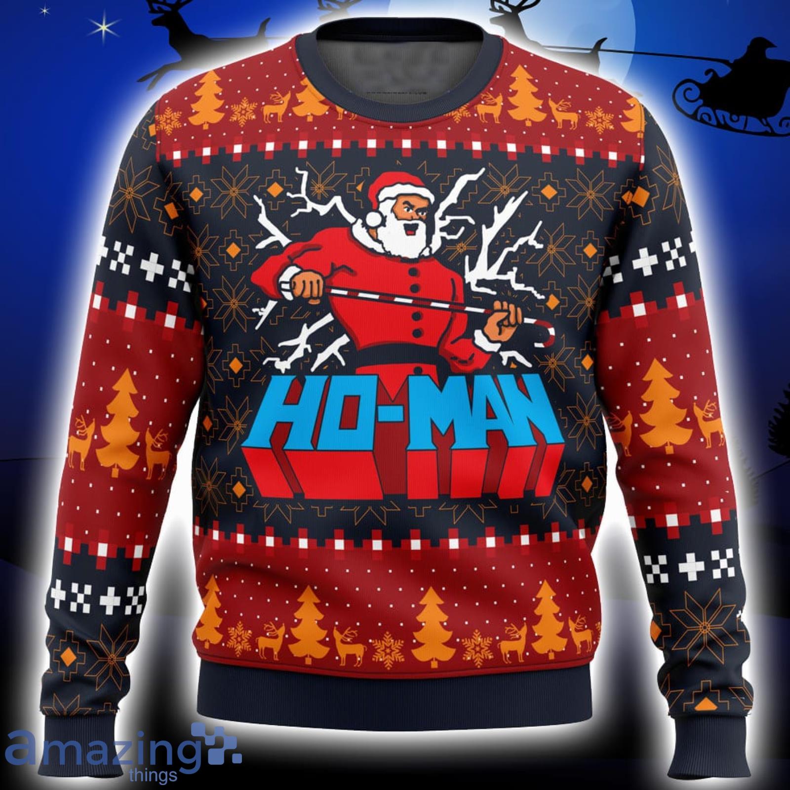 Ho-Man Santa Claus Xmas Ugly Christmas Sweater Christmas Gift For Men And Women Product Photo 1
