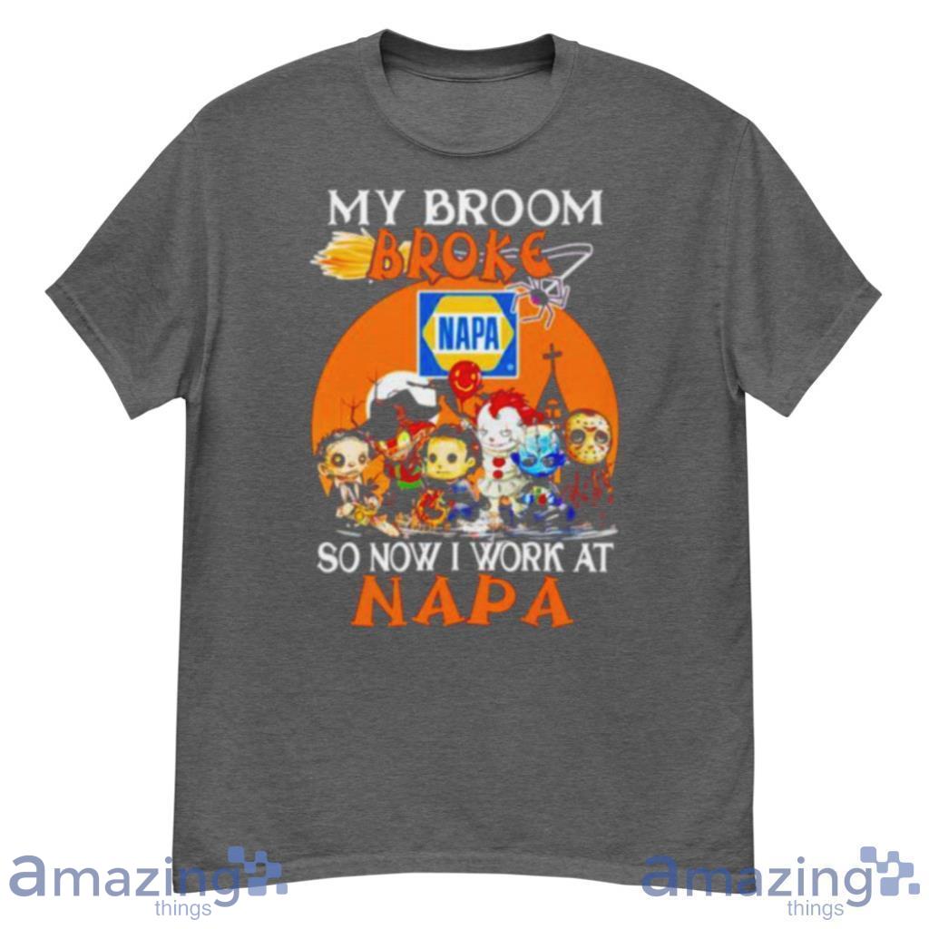 Horror Halloween Chibi My Broom Broke So Now I Work At Napa Shirt Product Photo 1