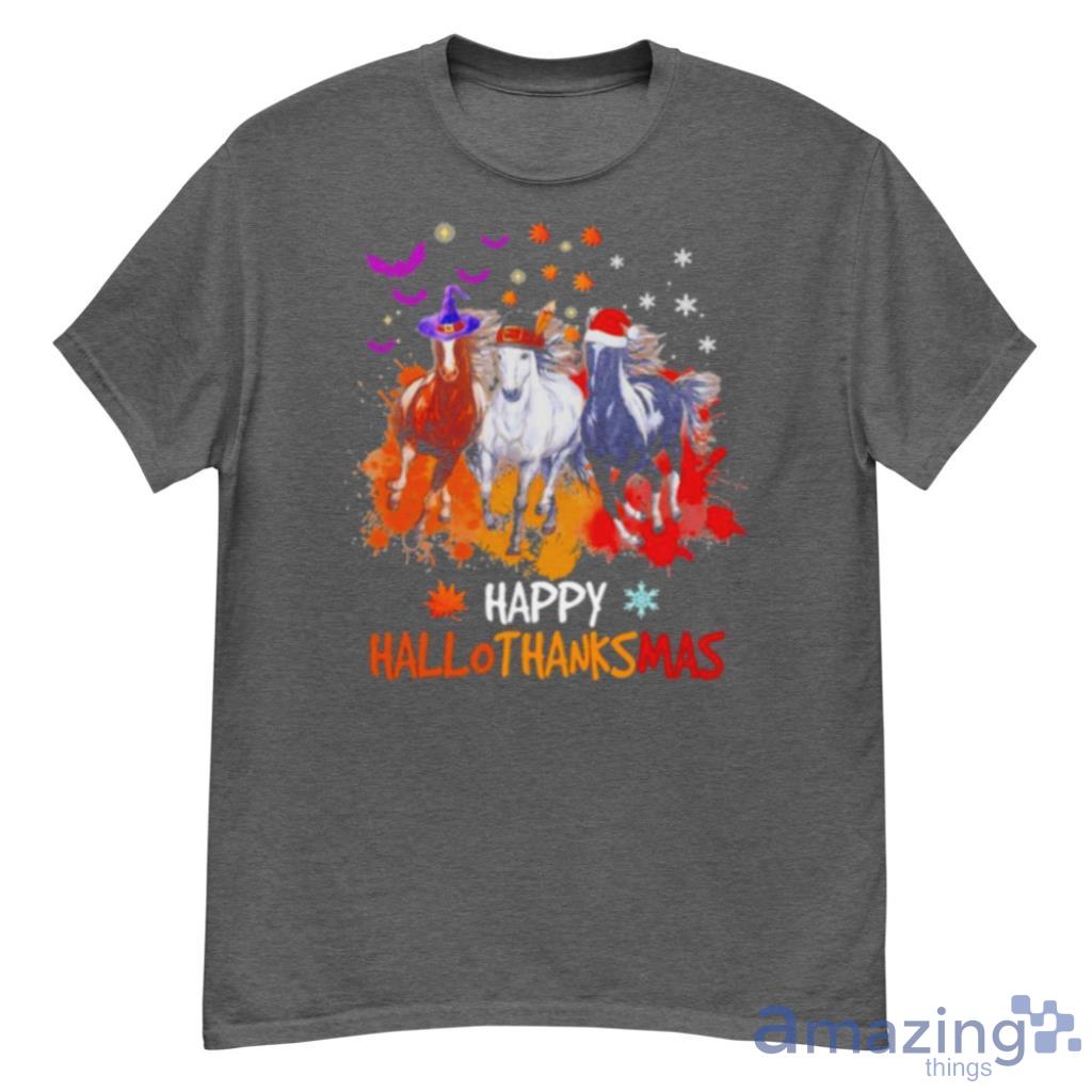 Horse Halloween Happy Hallothanksmas 2021 T Shirt Product Photo 1