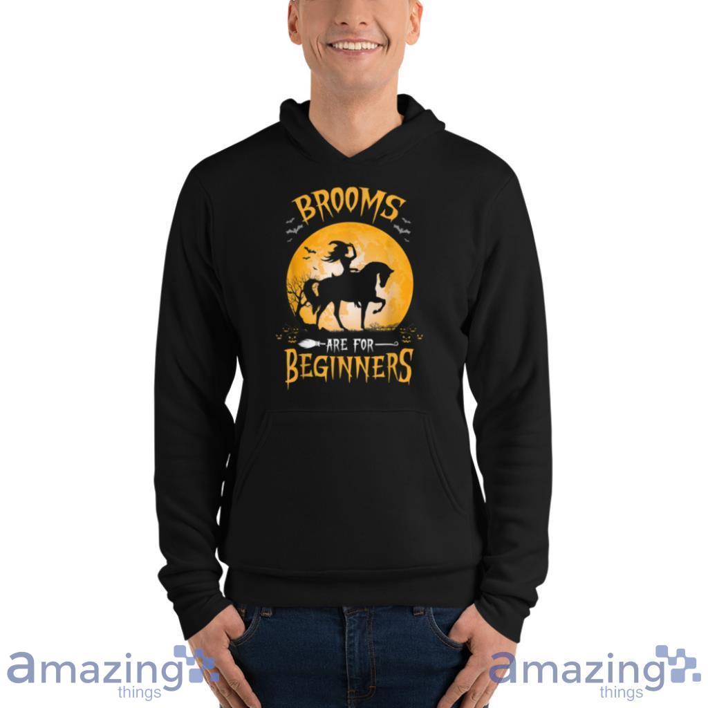 Horses Witch Funny Halloween Brooms Are For Beginners T Shirt image Horses Witch Funny Halloween Brooms Are For Beginners T Shirt Product Photo 8