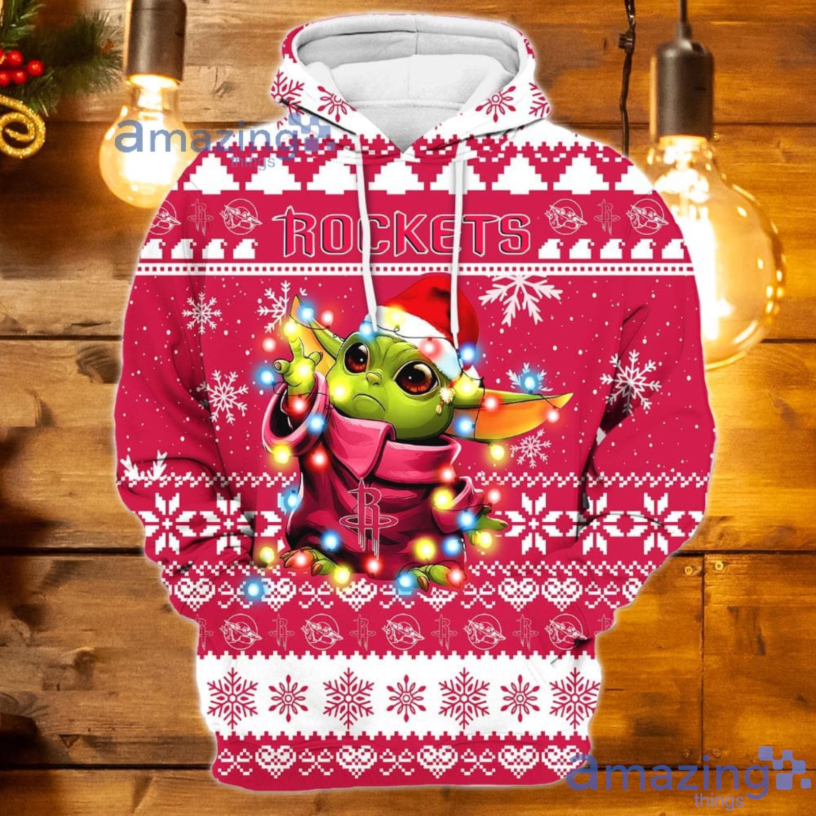 Houston Astros Baby Yoda Star Wars Lover 3D Hoodie Christmas Gift For Men  And Women