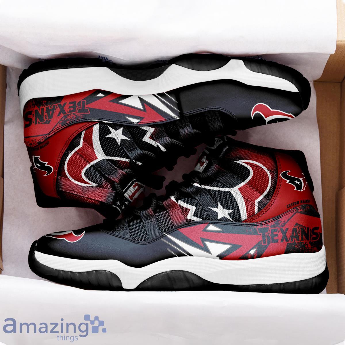 Houston Texans 3D NFL 2 Custom Name Air Jordan 11 Sneakers For Men And  Women - Banantees