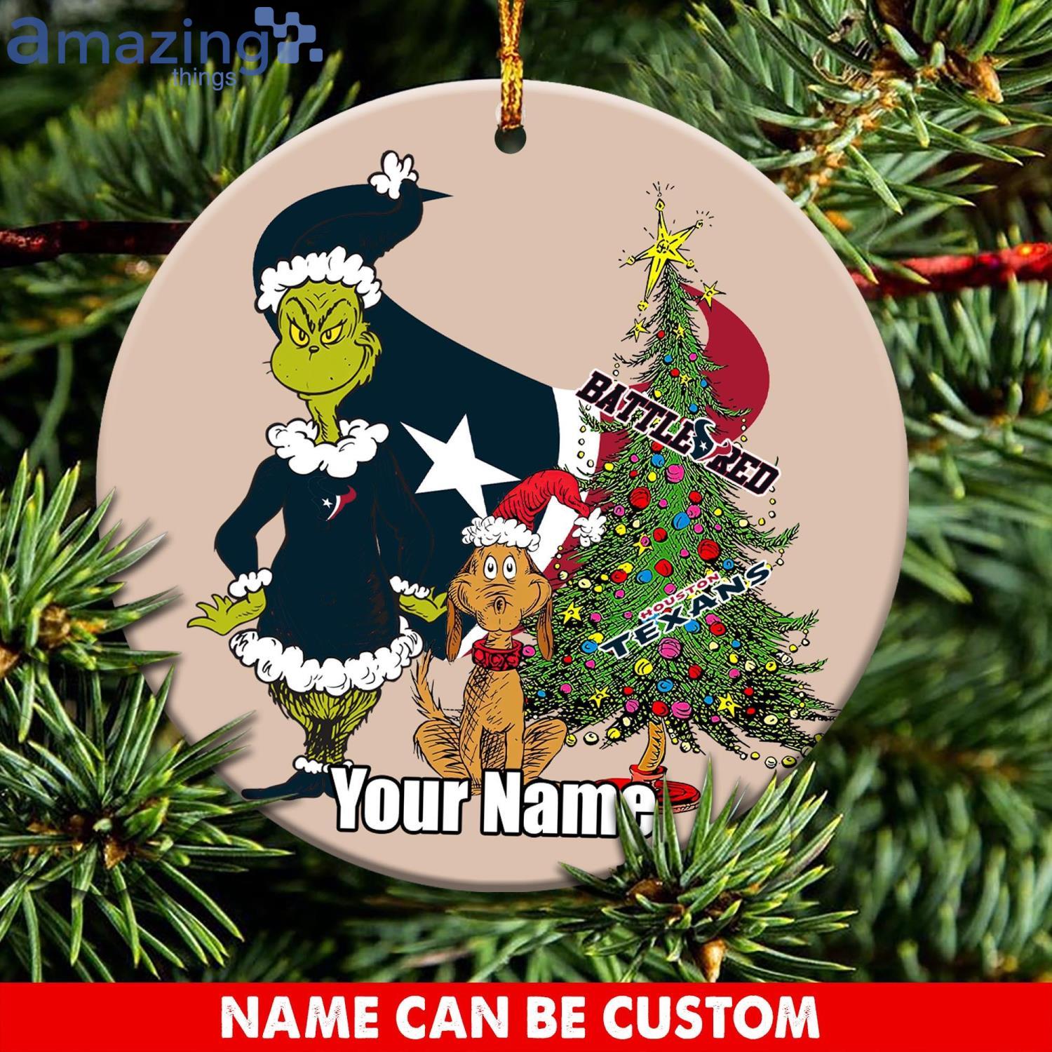 Custom Name And Number Texans NFL Ugly Christmas Sweater