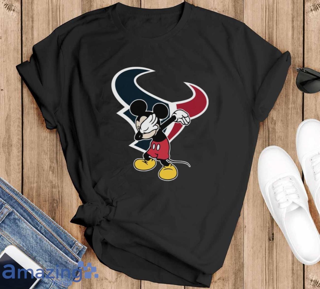 Houston Texans NFL Football Dabbing Mickey Disney Sports T Shirt For Men  And Women