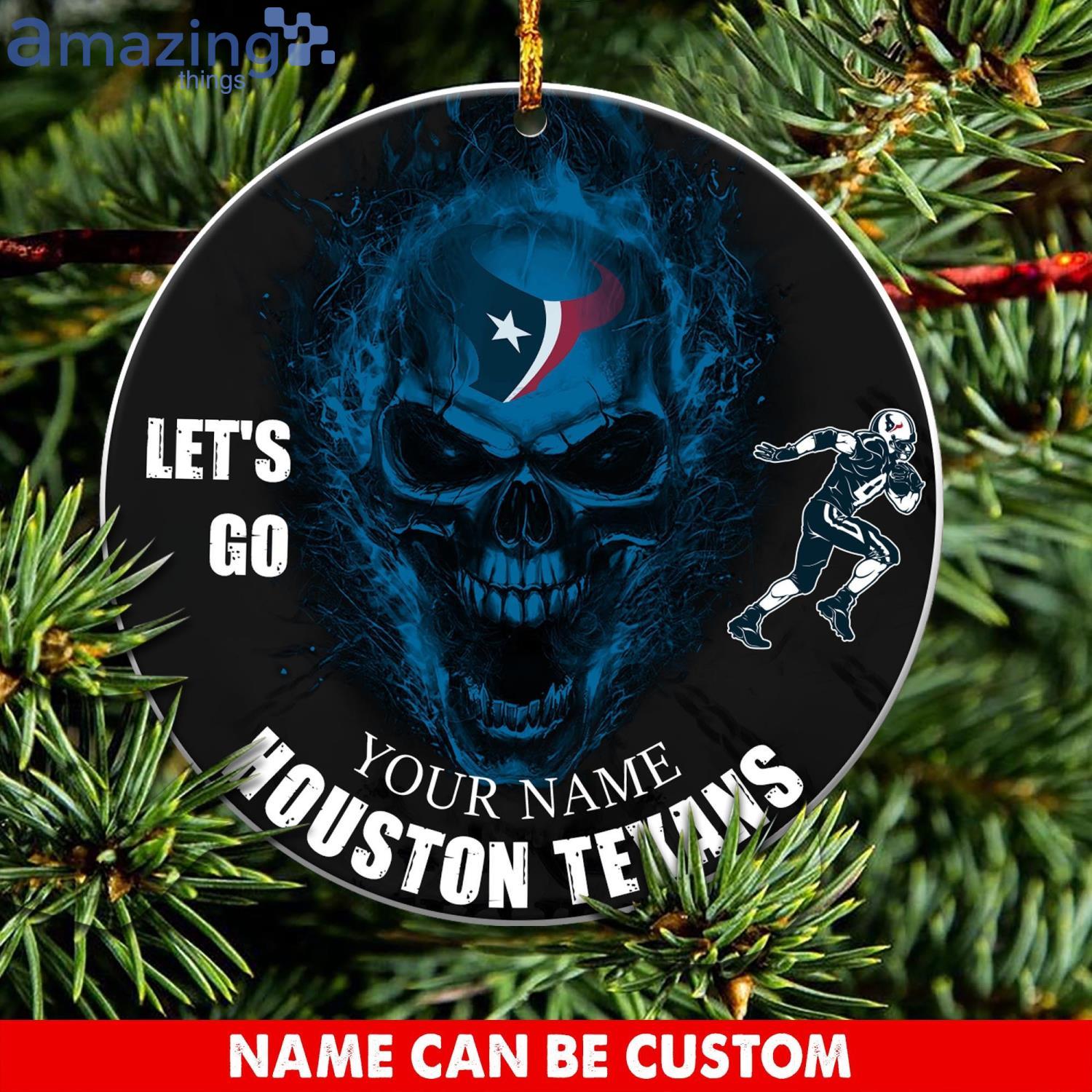 Personalized Name and Number Houston Texans christmas sweater