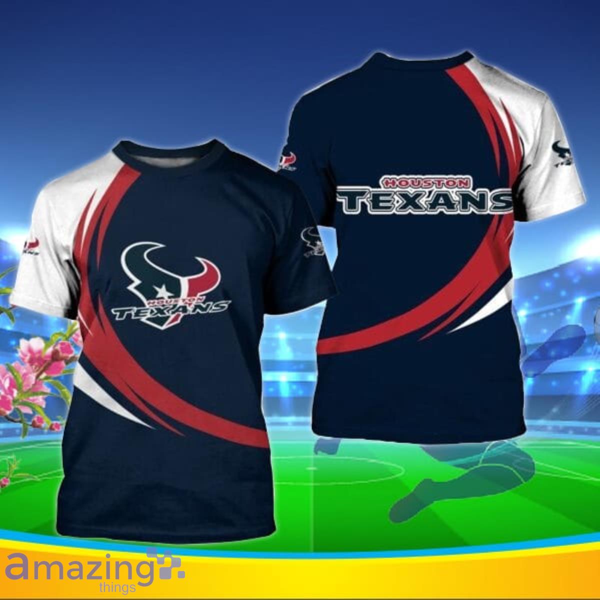 Houston Texans T-shirt curve Style gift for men