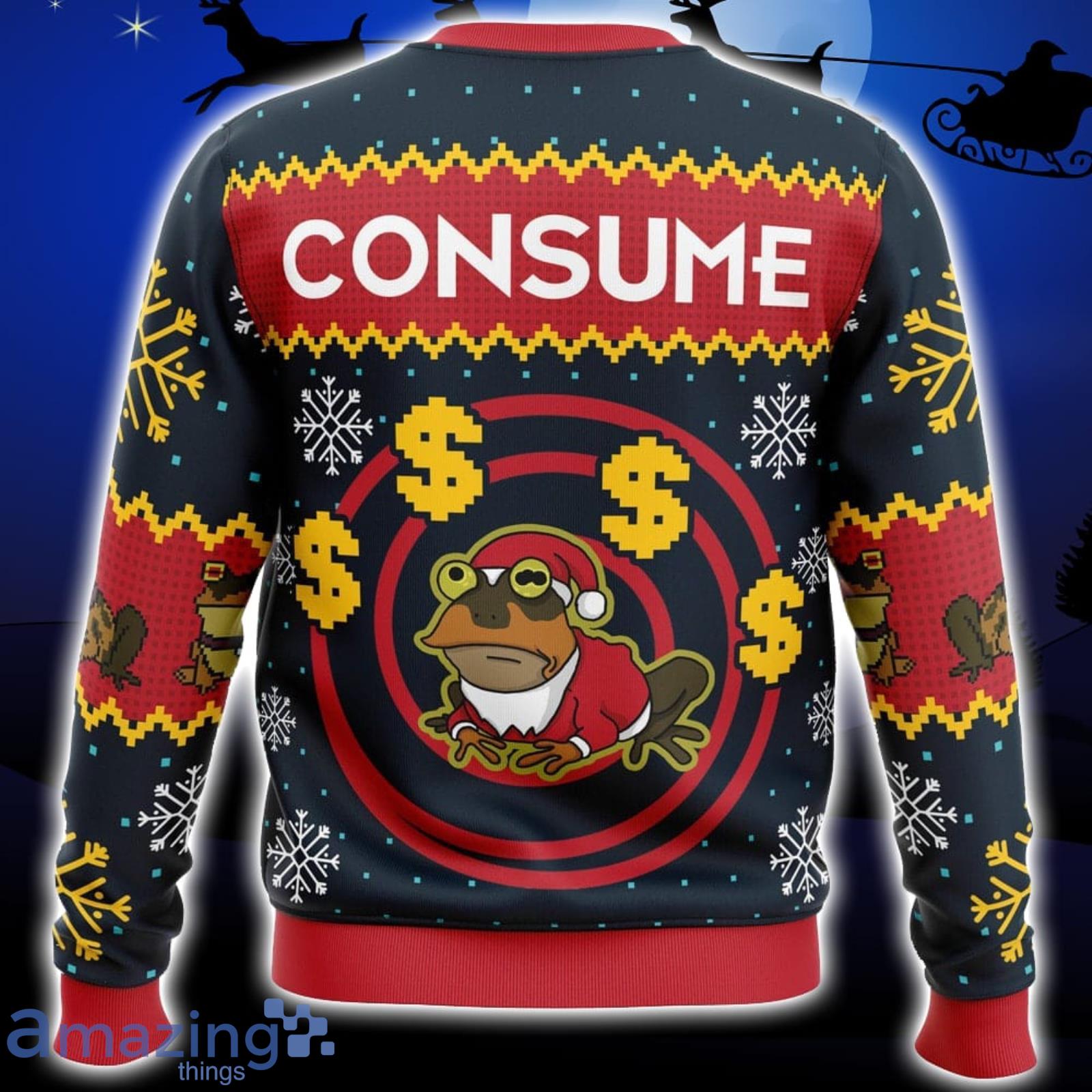 Hypnotoad Consume Futurama Xmas Ugly Christmas Sweater Christmas Gift For Men And Women image Hypnotoad Consume Futurama Xmas Ugly Christmas Sweater Christmas Gift For Men And Women Product Photo 2