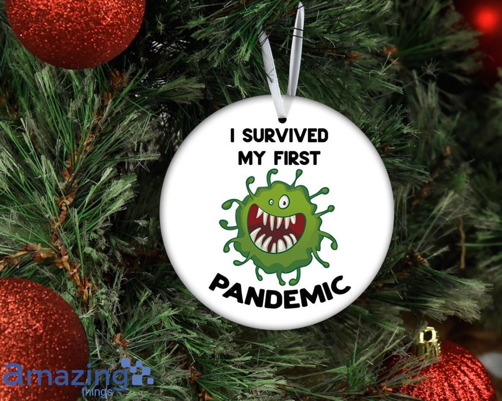 I Survived Corona Pandemic Christmas Ornament Covid Christmas Ornament Product Photo 1