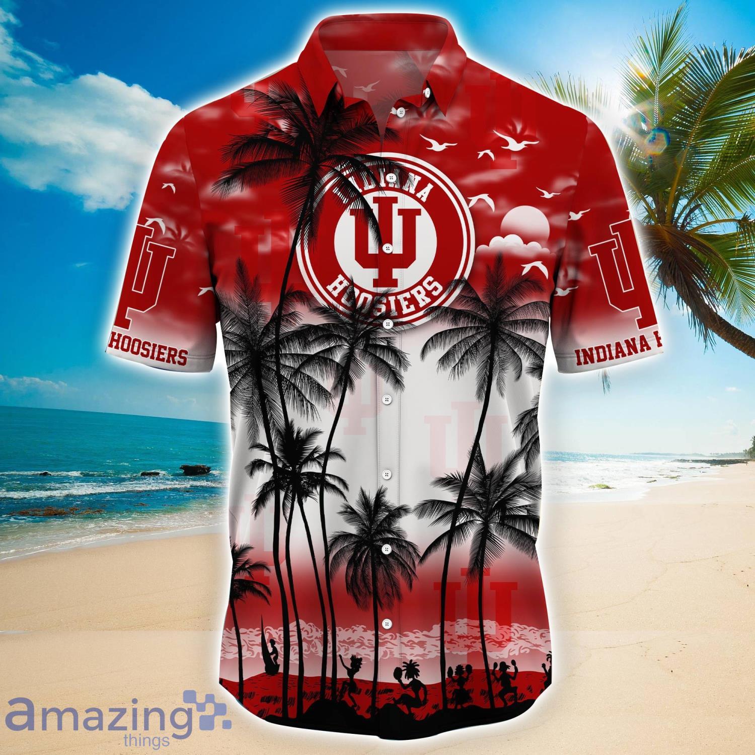 Indiana Hoosiers 2023 Trending Aloha Hawaiian Shirt Summer Gift For Beach Lover image Indiana Hoosiers 2023 Trending Aloha Hawaiian Shirt Summer Gift For Beach Lover Product Photo 2