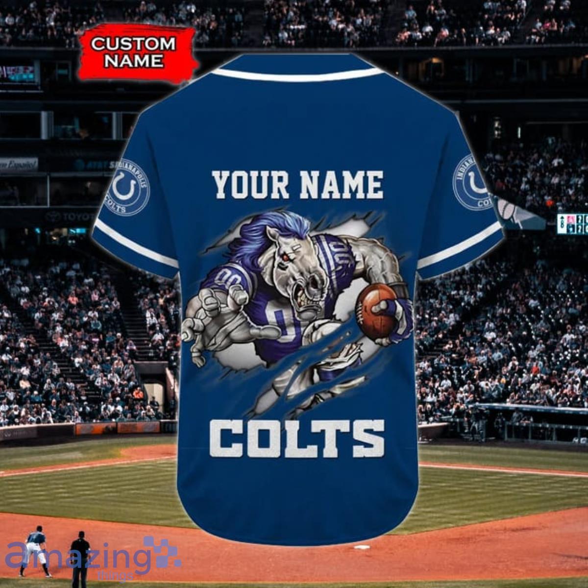 Indianapolis Colts Baseball Jersey NFL Hello Kitty Custom Name & Number