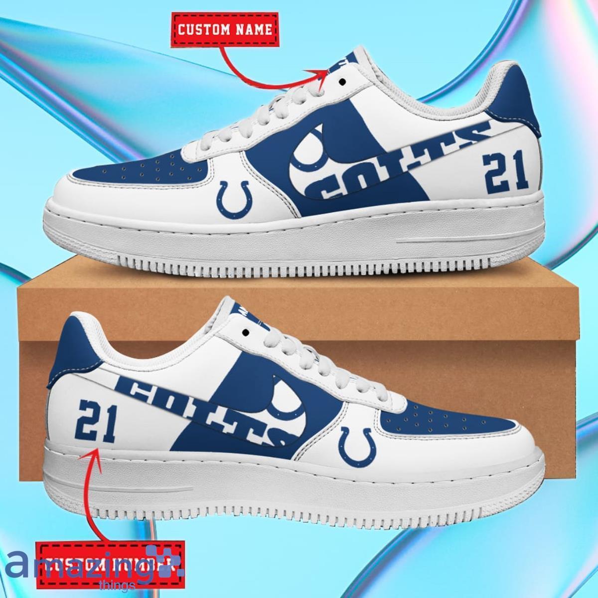 Personalized NFL Indianapolis Colts Custom Name Air Force Shoes - Tagotee