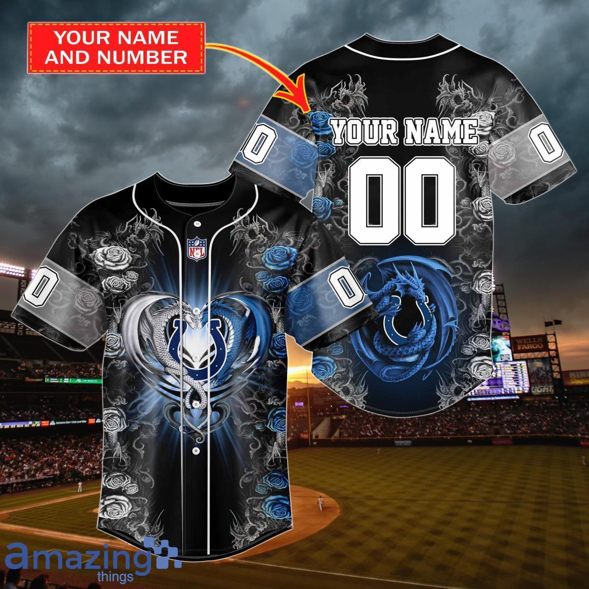 Indianapolis Colts Custom name Baseball Shirt Best Gift For Men