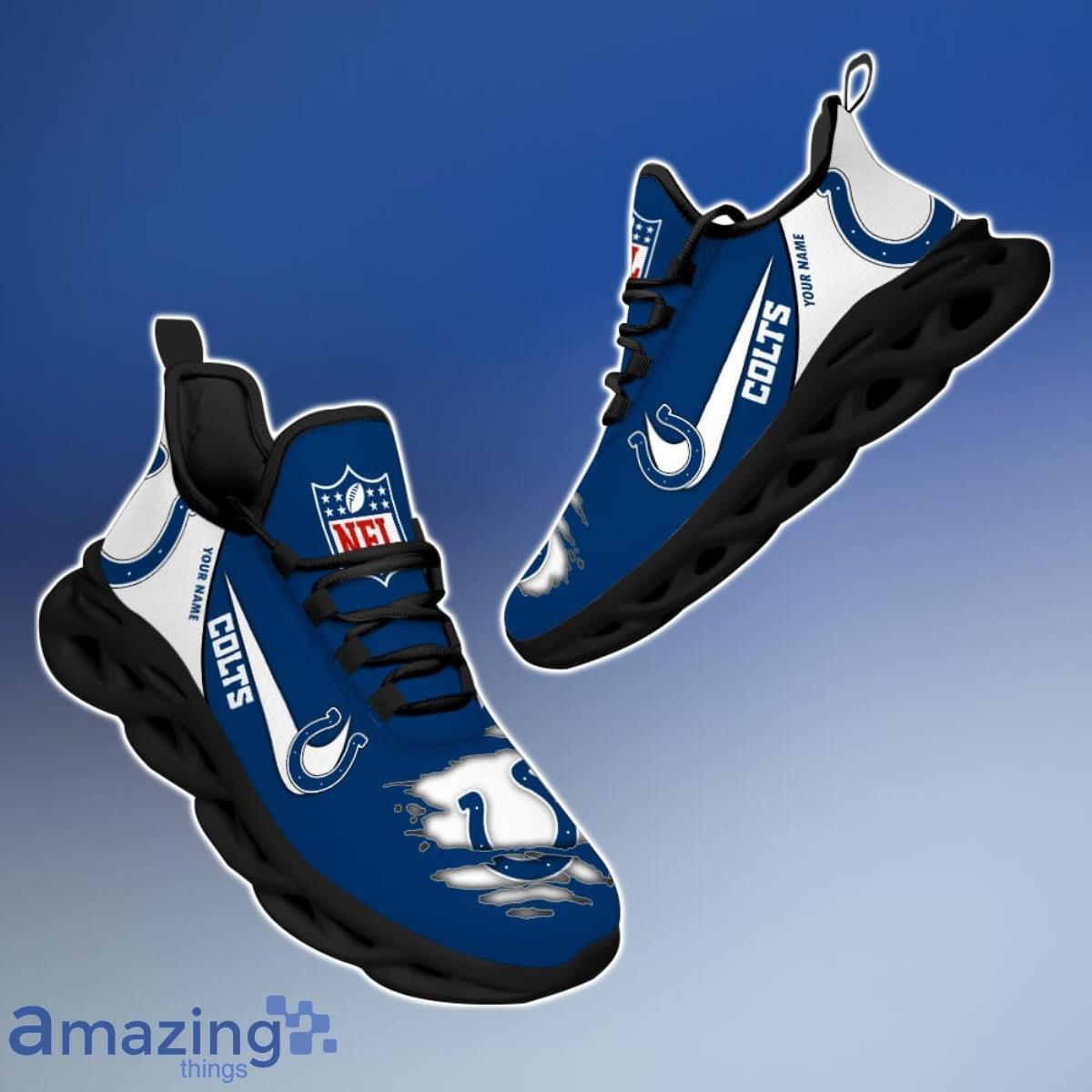 Indianapolis Colts NFL Clunky Sneakers Max Soul Shoes - Growkoc