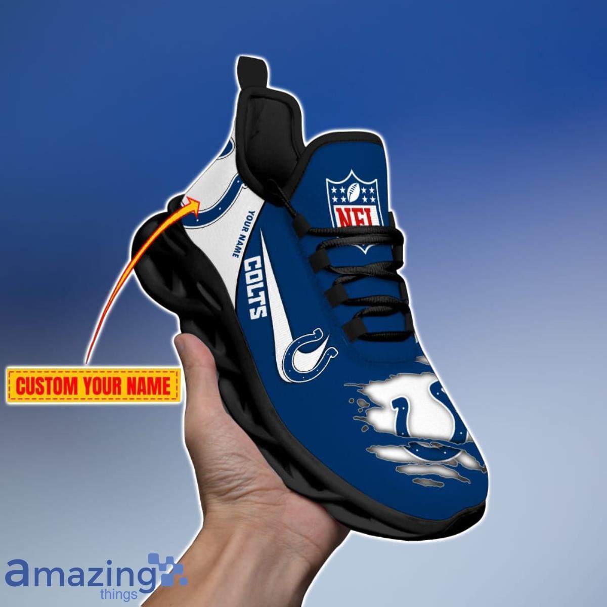 Indianapolis Colts Custom Name Sneakers Max Soul Shoes Sport Shoes For Men  And Women - Freedomdesign