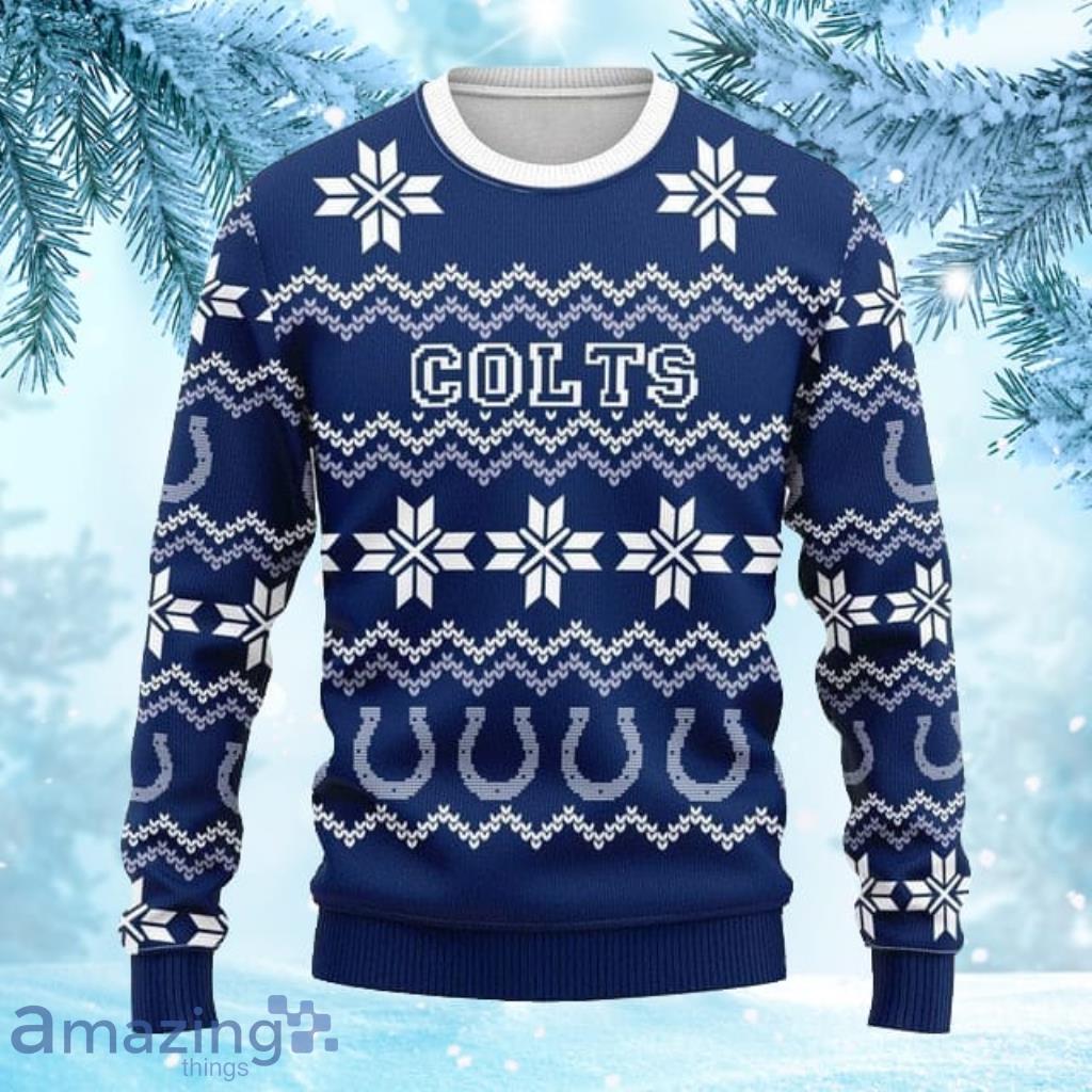 Indianapolis Colts Pumpkin Ugly Christmas Sweater 3D Gift For Fans