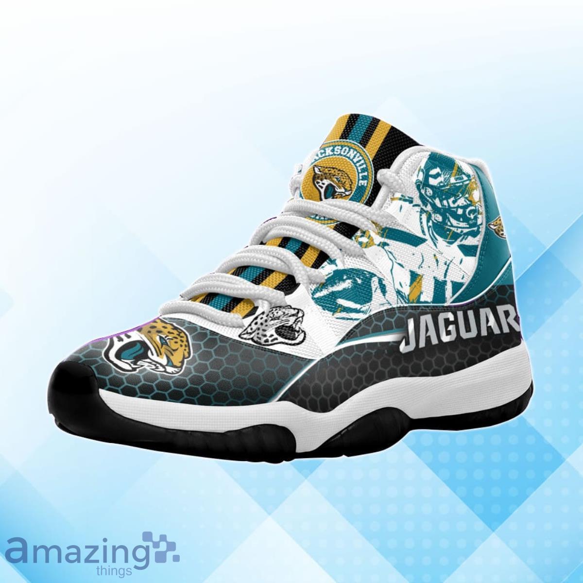 Jacksonville Jaguars Air Jordan 11 Sneakers Style Gift For Men And Women Fans image Jacksonville Jaguars Air Jordan 11 Sneakers Style Gift For Men And Women Fans Product Photo 4
