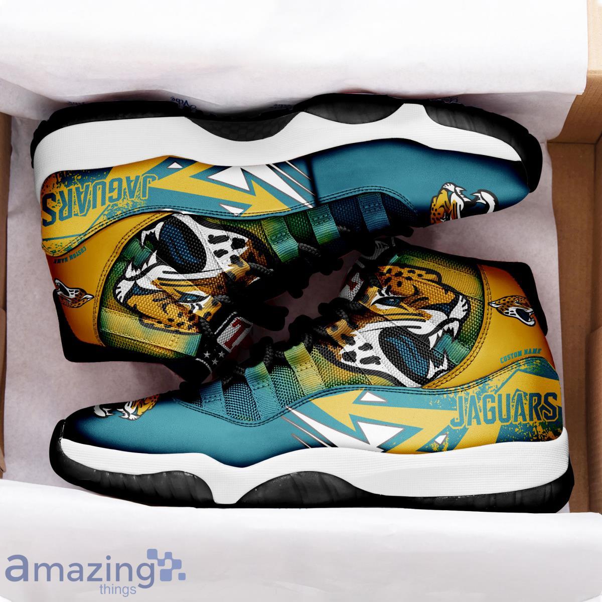 Jacksonville Jaguars Fire Pattern Style Sneaker Air Jordan 11