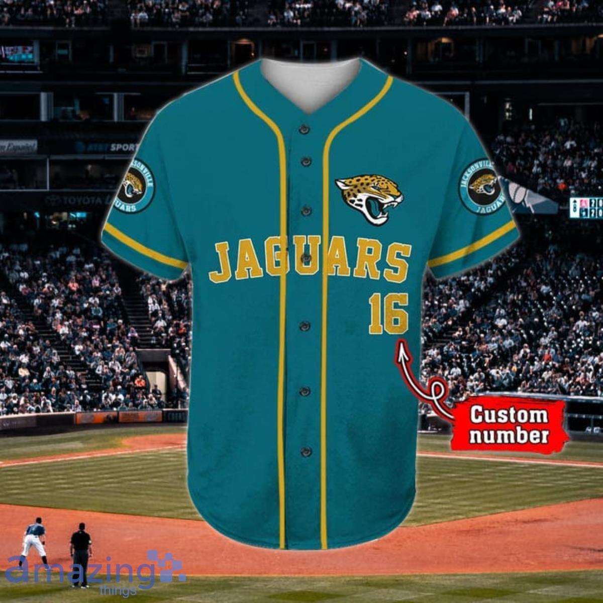 Personalized Name Jacksonville Jaguars NFL Baseball Jersey Shirt