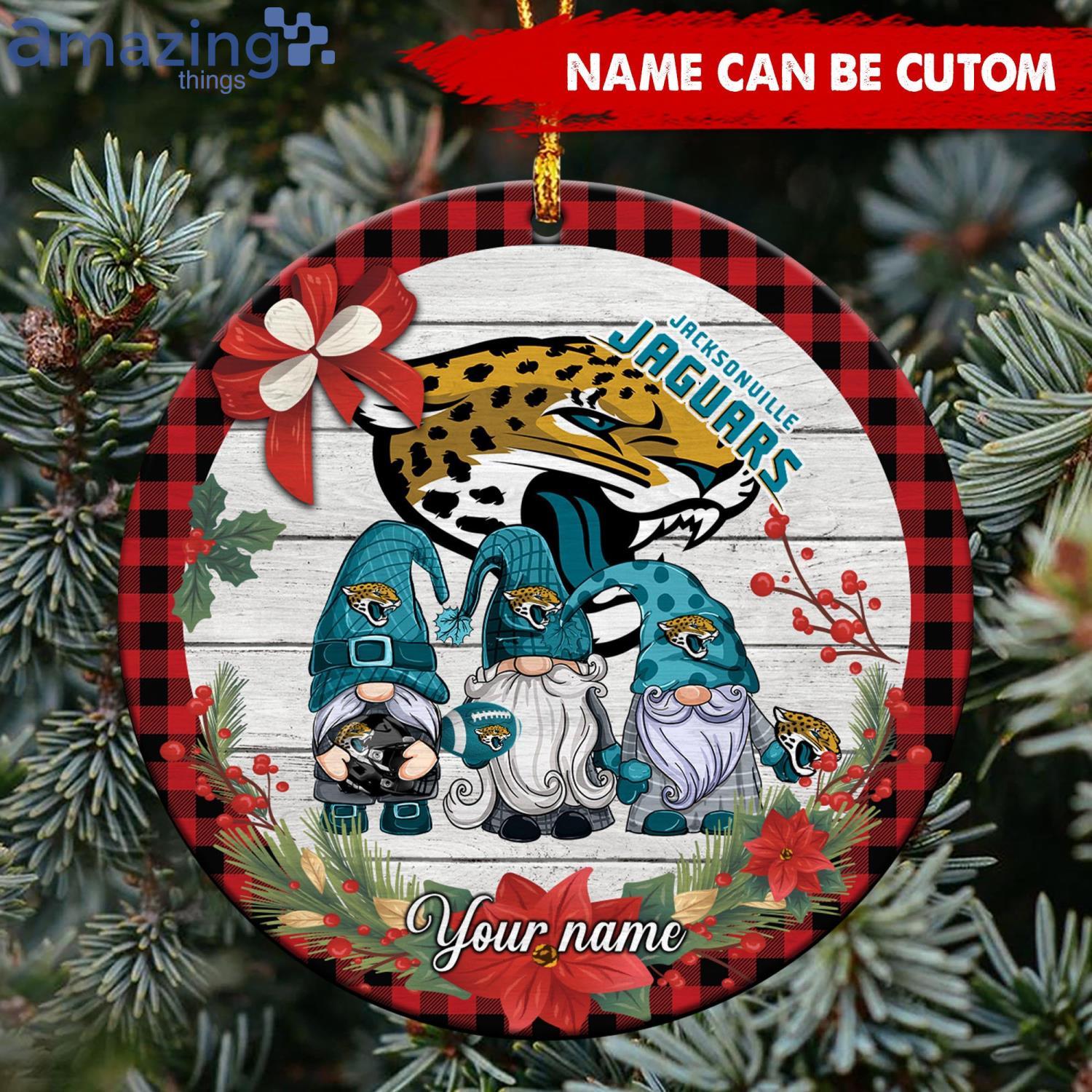 Jacksonville Jaguars Merry Christmas Circle Ornament