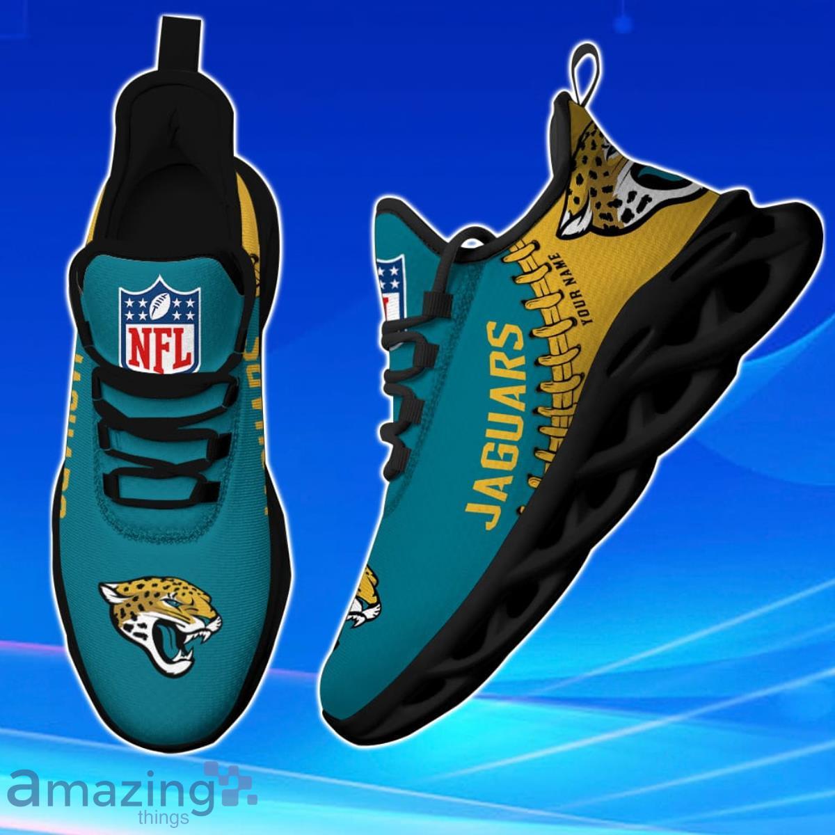 Custom Name NFL Jacksonville Jaguars Style Logo Caro Max Soul Shoes Gift  For Men Women - Freedomdesign