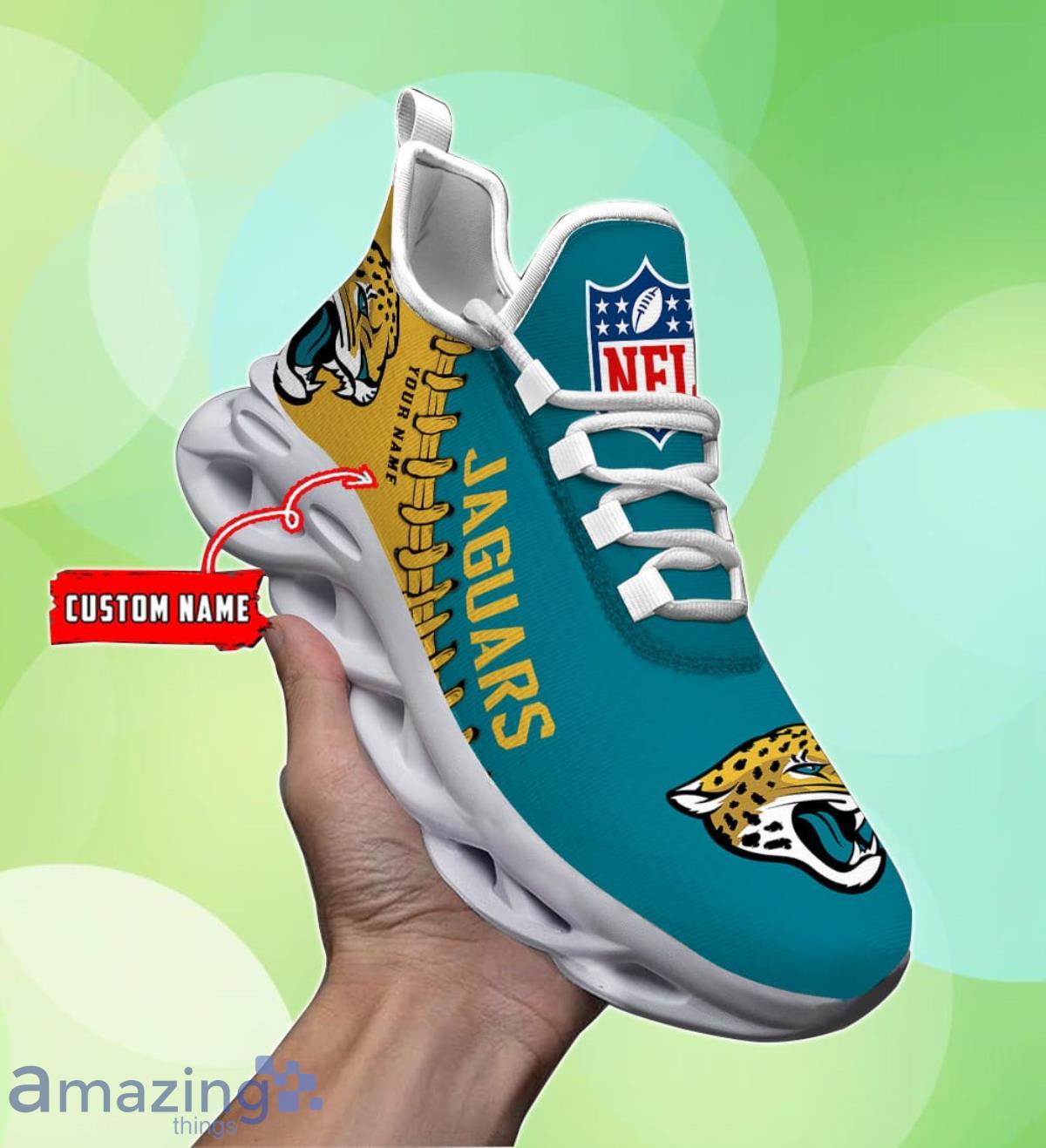 Custom Name NFL Jacksonville Jaguars Style Logo Caro Max Soul Shoes Gift  For Men Women - Freedomdesign