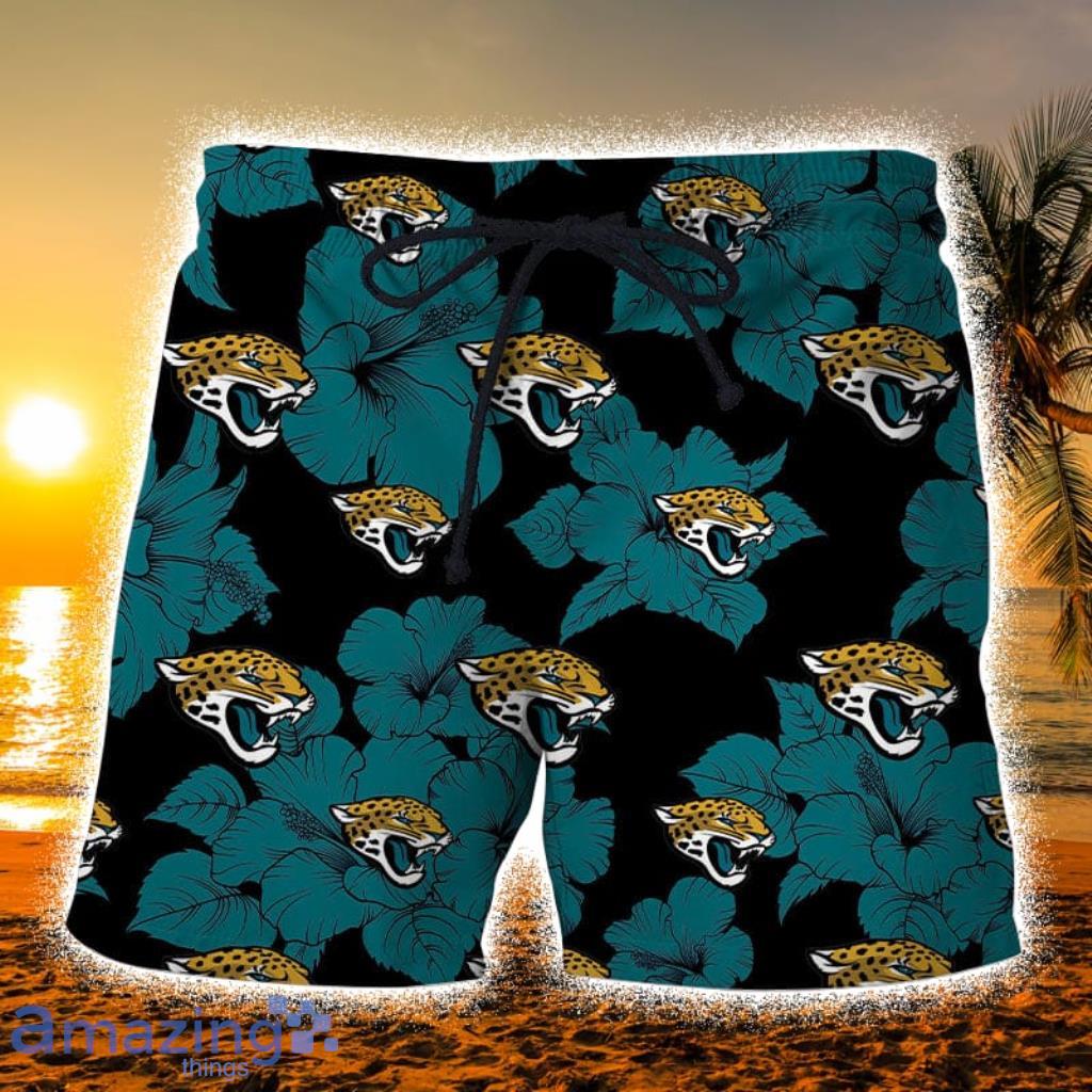 Jaguars Tropical Flower NFL Hawaiian Shirt, NFL Gifts For Fans