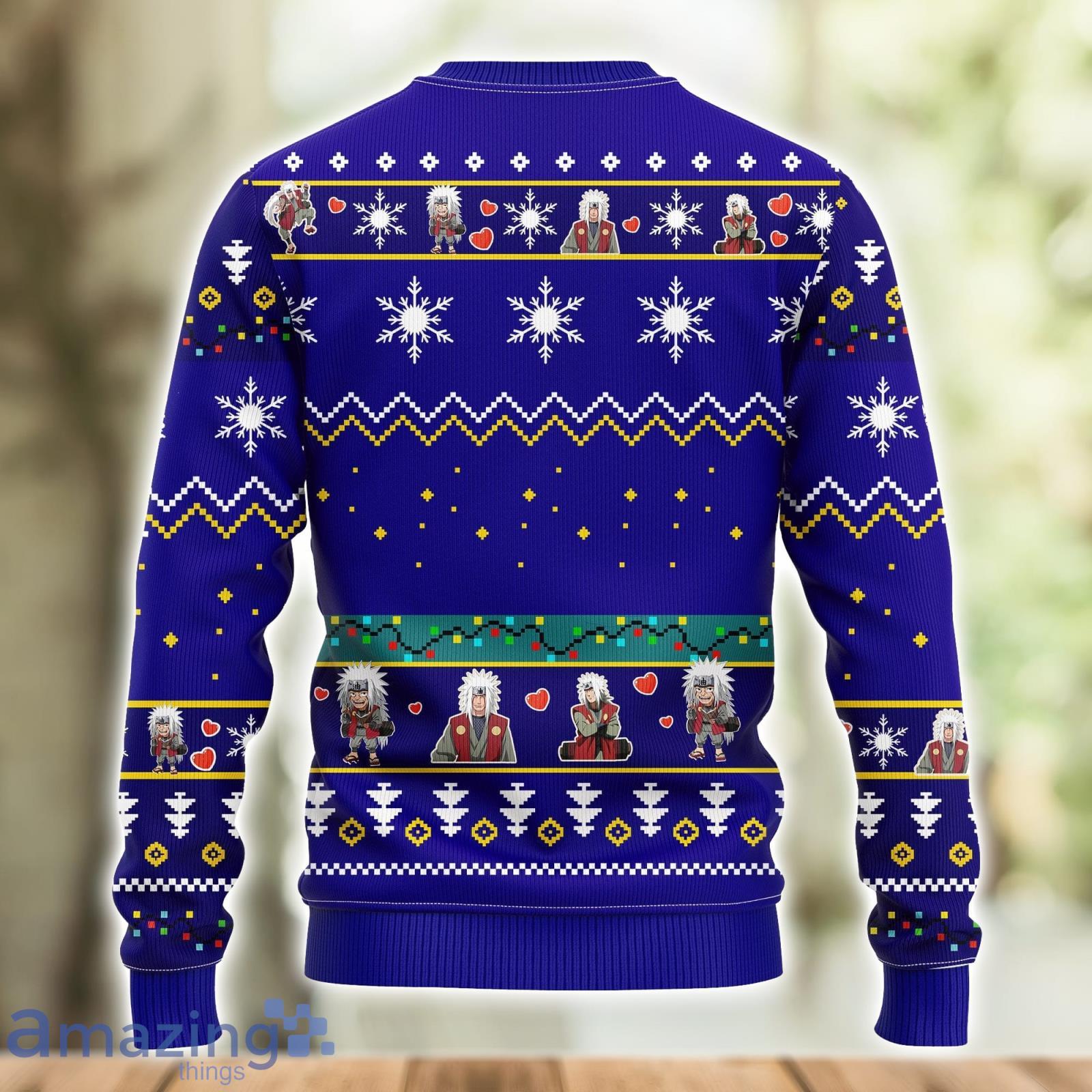 Jiraiya Naruto Blue Amazing Gift Ugly Christmas 3D Sweater Christmas Gift For Men And Women image Jiraiya Naruto Blue Amazing Gift Ugly Christmas 3D Sweater Christmas Gift For Men And Women Product Photo 4