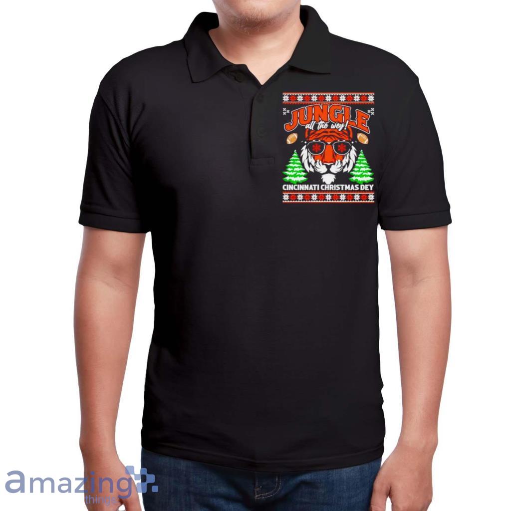 Jungle All The Way Cincinnati Christmas Dey Cincinnati Bengals Ugly Christmas  Shirt - Guineashirt Premium ™ LLC