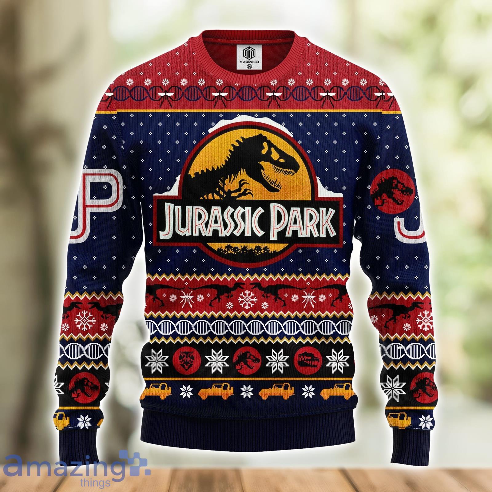 Jurrasic Park Ugly Christmas Sweater Amazing Gift Men And Women Christmas Gift Product Photo 1 Jurrasic Park Ugly Christmas Sweater Amazing Gift Men And Women Christmas Gift Product Photo 1