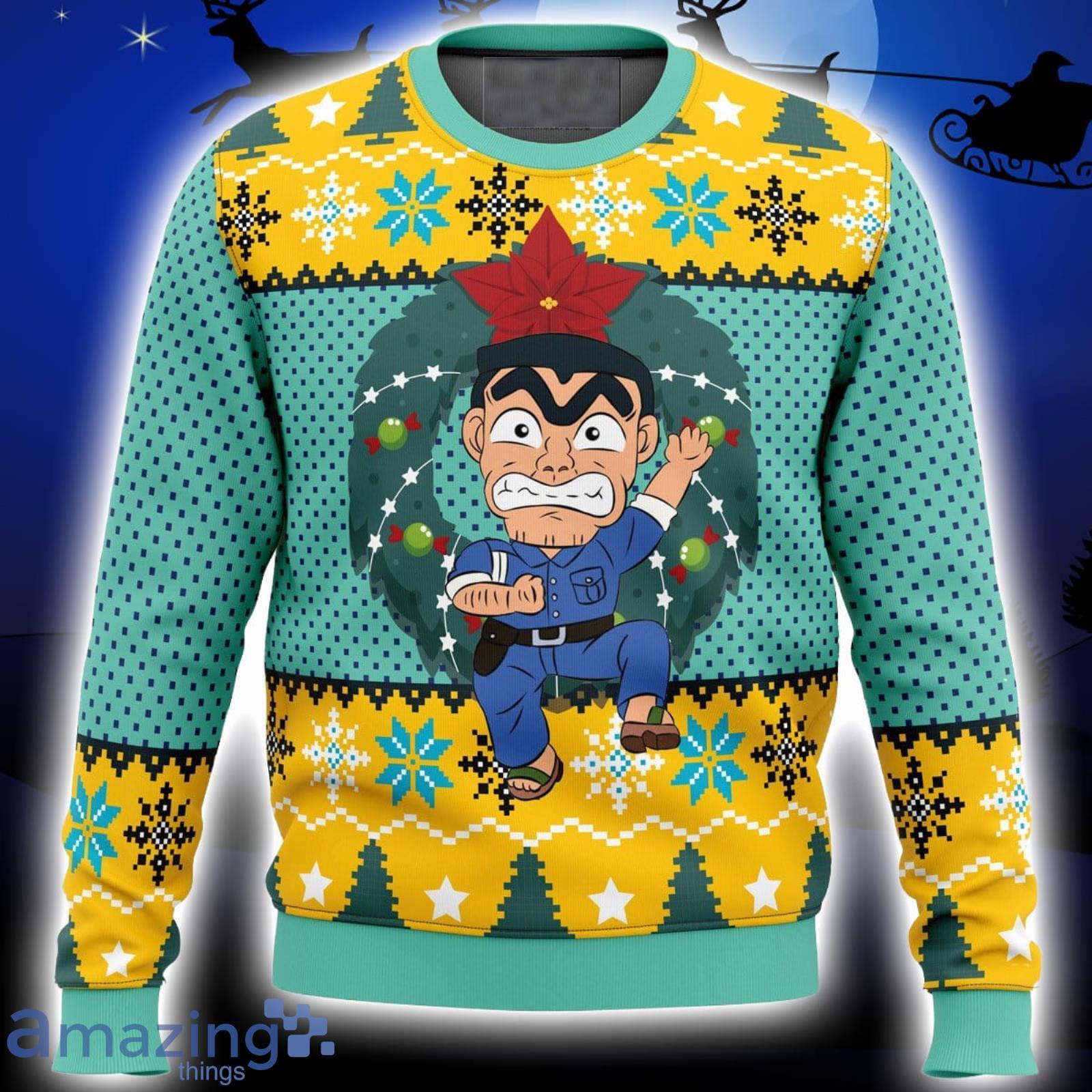 Kankichi Ryotsu KochiKame Tokyo Beat Cops Xmas Ugly Christmas Sweater Christmas Gift For Men And Women Product Photo 1