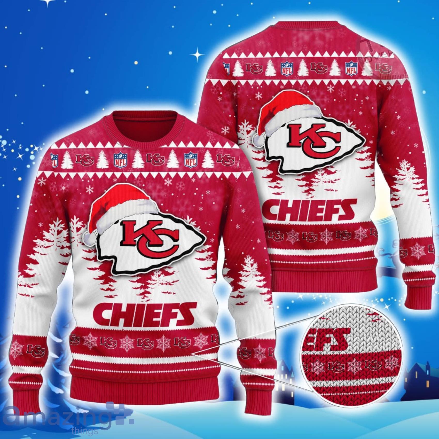 Kansas City Chiefs All Over Print Christmas Knitting Ugly Sweater Product Photo 1