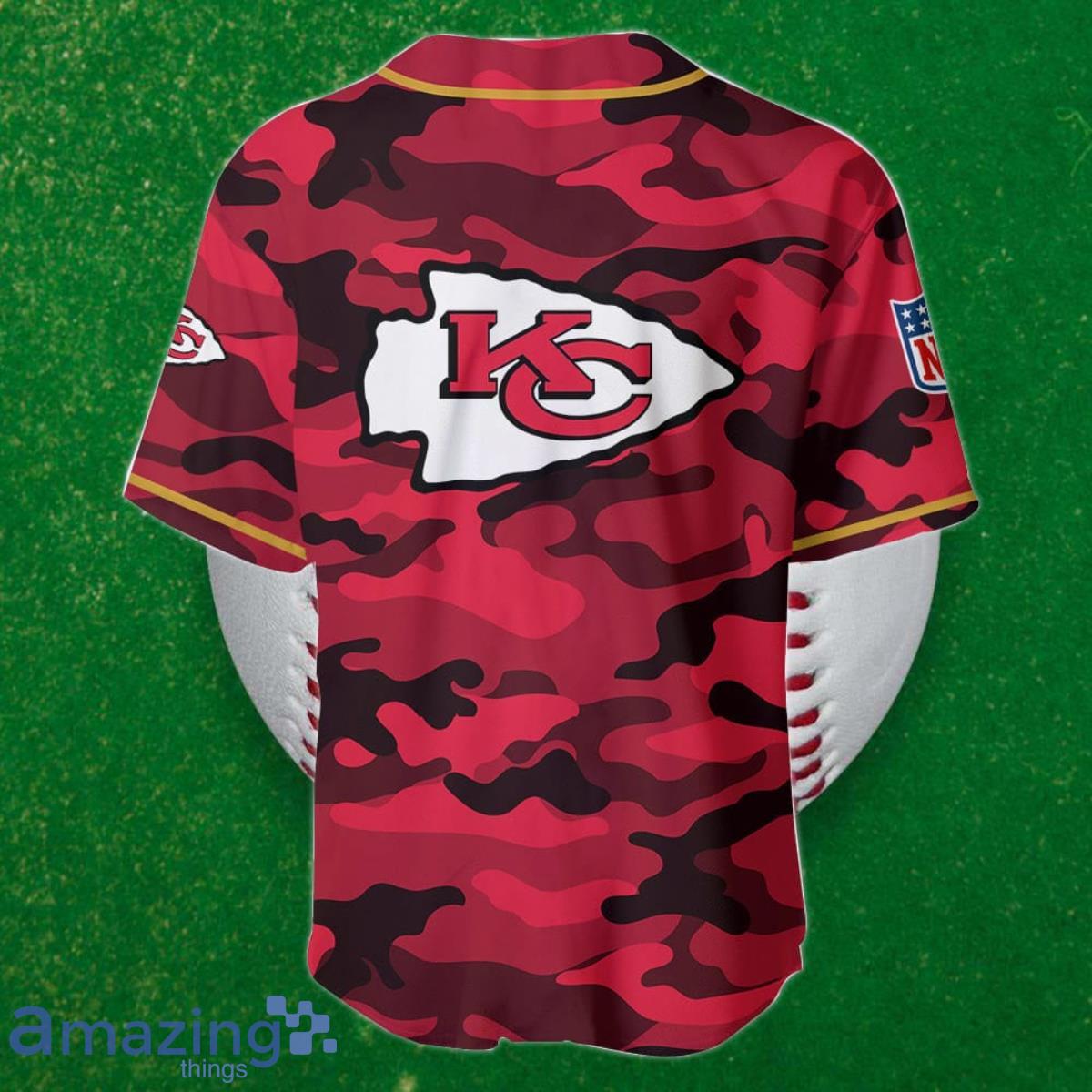 Kansas City Chiefs Custom Name And Number Baseball Jersey NFL Shirt Fan  Gifts